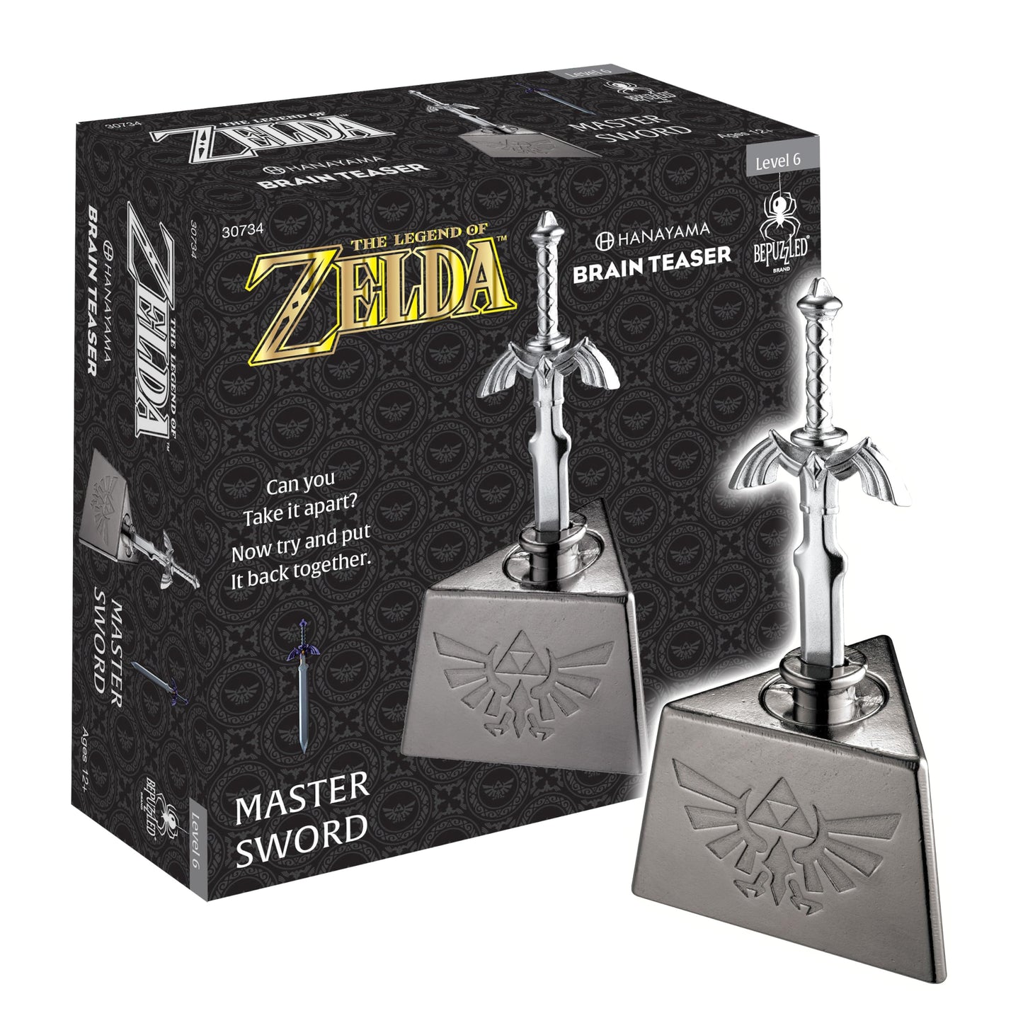 Legend of Zelda Master Sword Hanayama Metal Brain Teaser, Level 6 Ages 12+