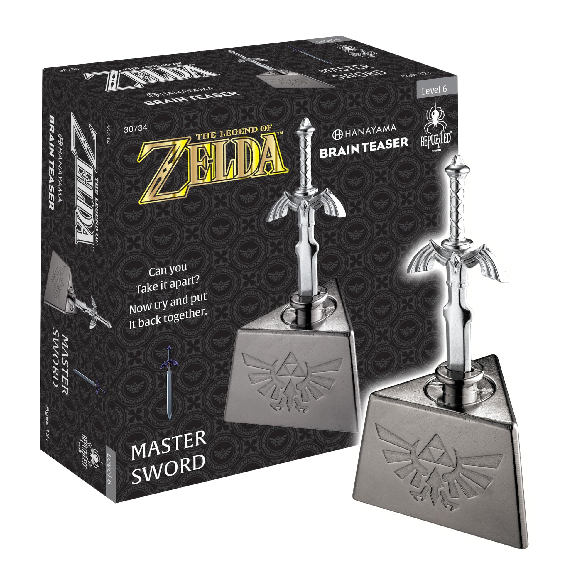 Legend of Zelda Master Sword Hanayama Metal Brain Teaser, Level 6 Ages 12+