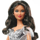 Barbie Signature 2021 Holiday Doll (12-inch, Brunette Hair) in Silver Gown, with Doll Stand and Certificate of Authenticity, Gift for 6 Year Olds and