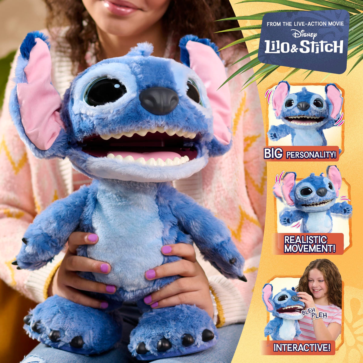 Disney Stitch Ultimate Stitch Interactive 17" Plush Toy, 100+ Sounds