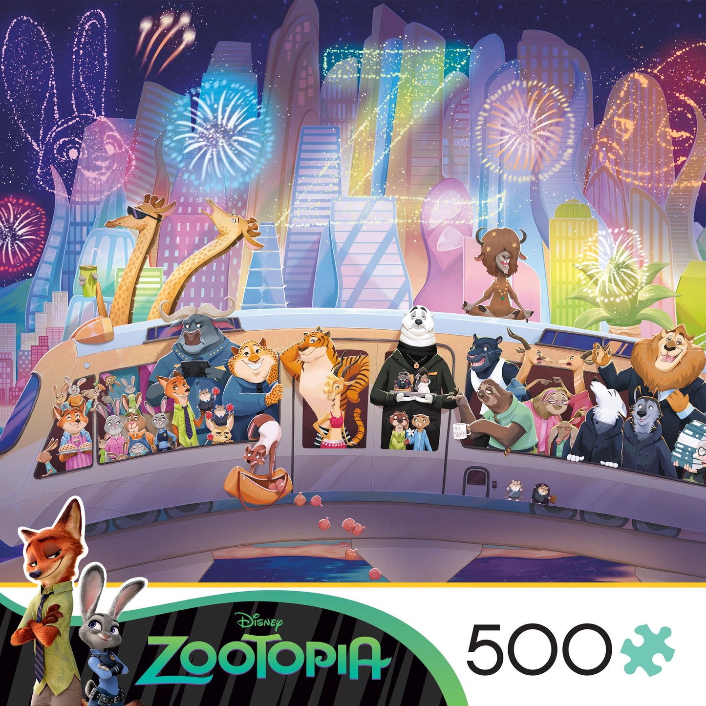Ceaco - Disney Zootopia Celebration - 500 Piece Jigsaw Puzzle for Adults