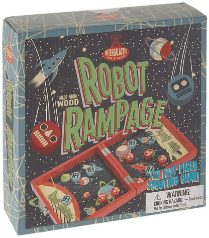 Professor Puzzle Robot Rampage - Mini Tabletop Pinball Game - Space themed Pinball Maze Arcade Game.