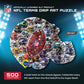 MasterPieces 500-Piece NFL Drip Art Helmet Shaped Puzzle - Perfect for NFL Fanatics - 25"x22"
