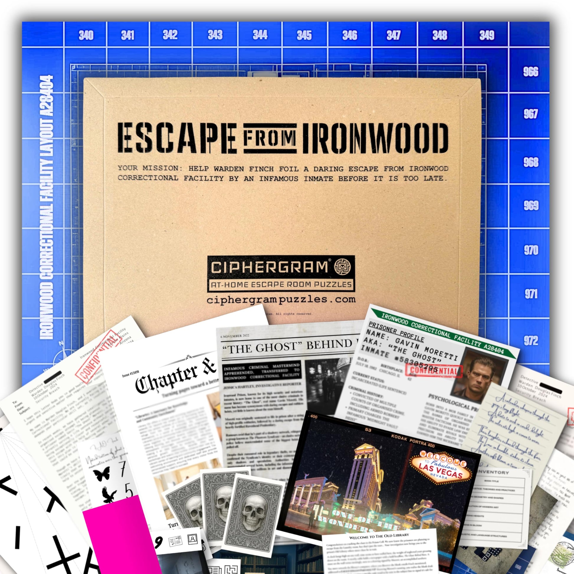 Escape from Ironwood: At-Home Escape Room Game | 3 Part Physical + Digital Mystery in an Envelope | Decode Clues, Examine Evidence, Crack the Final