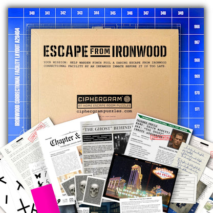 Escape from Ironwood: At-Home Escape Room Game | 3 Part Physical + Digital Mystery in an Envelope | Decode Clues, Examine Evidence, Crack the Final