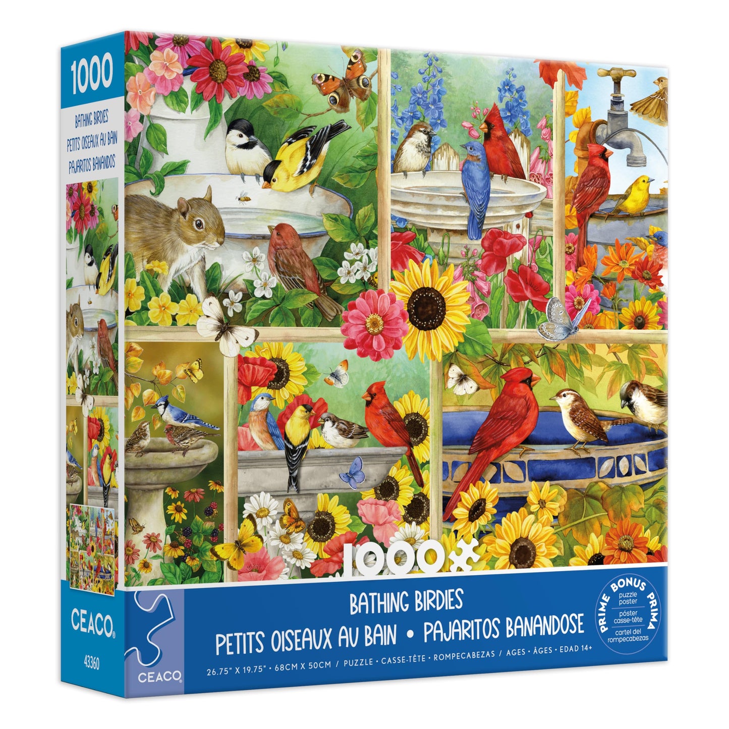 Ceaco - Bathing Birdies - 1000 Piece Jigsaw Puzzle for Adults
