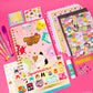 Squishmallows Original DIY Journaling Set, Journaling Kit with Gel Pens, Stickers, Sticky Notes, and Gems, Scrapbook for Kids, Cute Stationary Set,