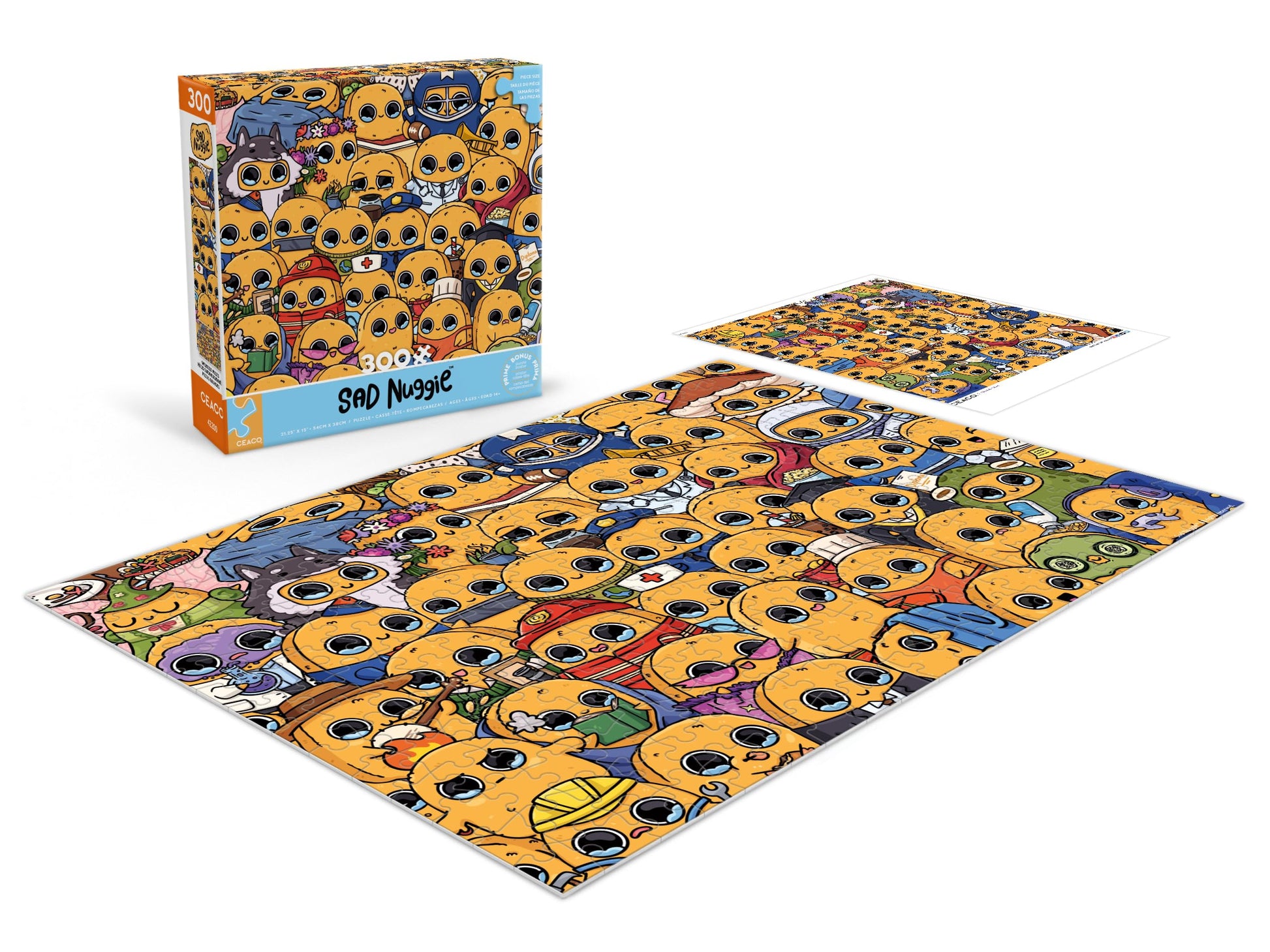 Ceaco - Sad Nuggie Cute & Funny - 300 Large Piece Jigsaw Puzzle for Adults