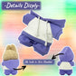 Doll Clothes for LABUBU(No Doll), Casual Stylish Hoodies & Pants Doll Outfit Set Decor Accessories for 17cm/15cm Dolls - Purple