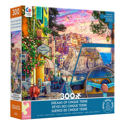 Ceaco - Dreams of Cinque Terre - 300 Large Piece Jigsaw Puzzle for Adults