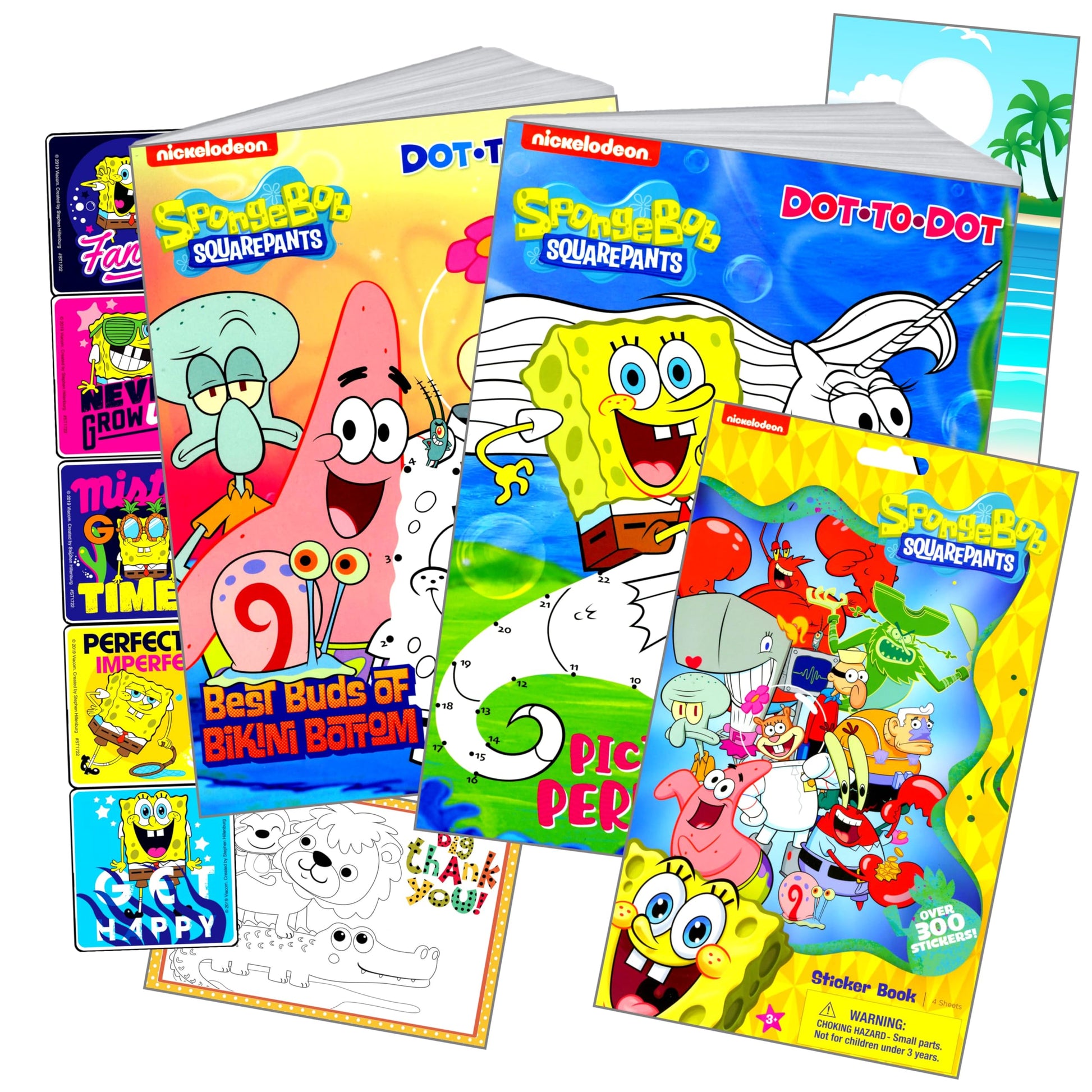 Spongebob Squarepants Coloring and Stickers Activity Set with Coloring Books, Sponge Bob Stickers, and More