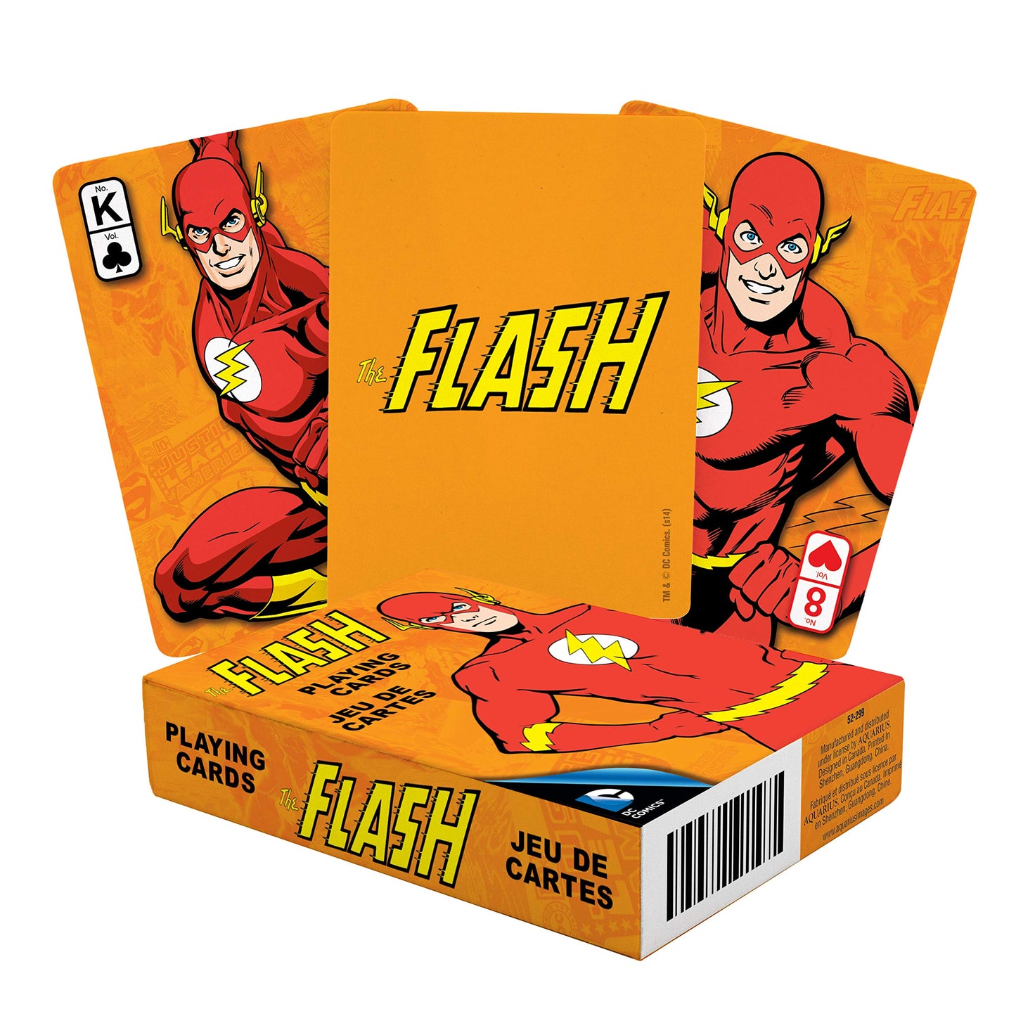 AQUARIUS DC Comics Flash Playing Cards - Flash Themed Deck of Cards for Your Favorite Card Games - Officially Licensed DC Comics Merchandise