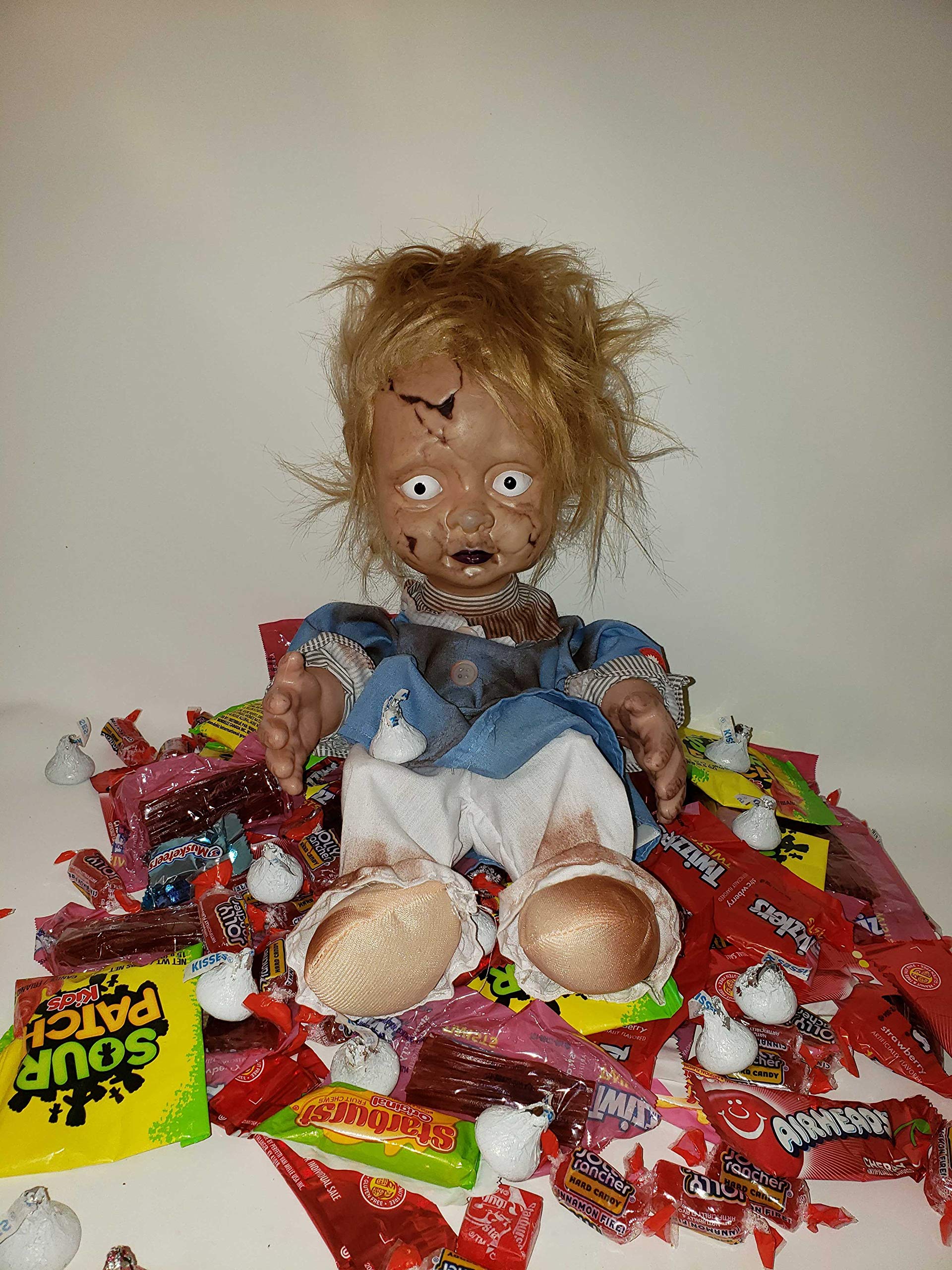 Morris Costumes Creepy Crying Doll Baby Ugly Haunted Doll Animatronics Spooky Decor Scary Halloween Decorations Indoor, Scary Haunted House Dolls