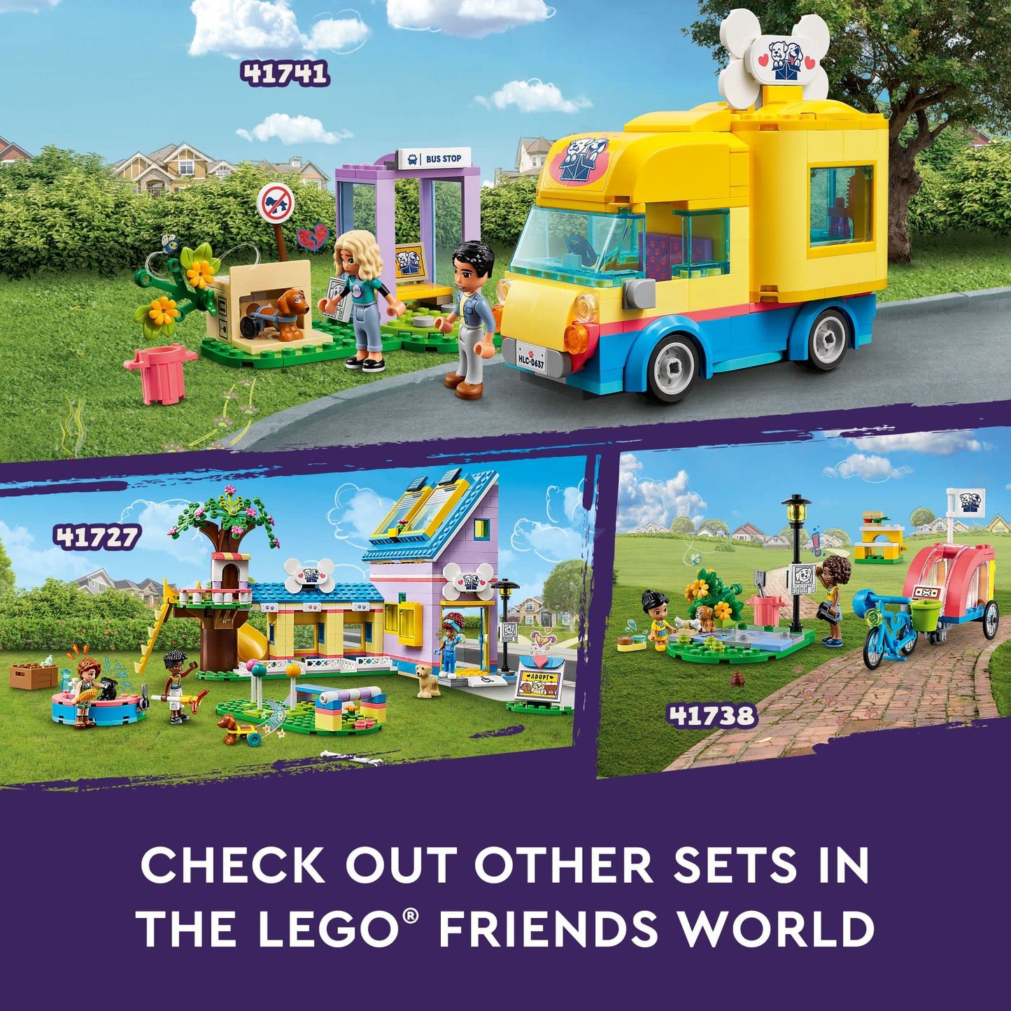 LEGO Friends Dog Rescue Van Building Toy 41741 Mobile Rescue Center Pretend Play Set, Gift Idea for Animal-Loving Kids Girls Boys Age 6+ Featuring