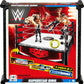 Mattel WWE Superstar Ring, 14 inches with Spring-Loaded Mat, 4 Event Apron Stickers & Pro-Tension Ropes for WWE 6-inch Action Figures