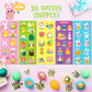 LINAYE 50 Sheets Easter Stickers for Kids - 550PCS Assorted Easter Stickers Bulk for Egg Treats Basket Stuffers Gift Party Favor Supplies for Kids