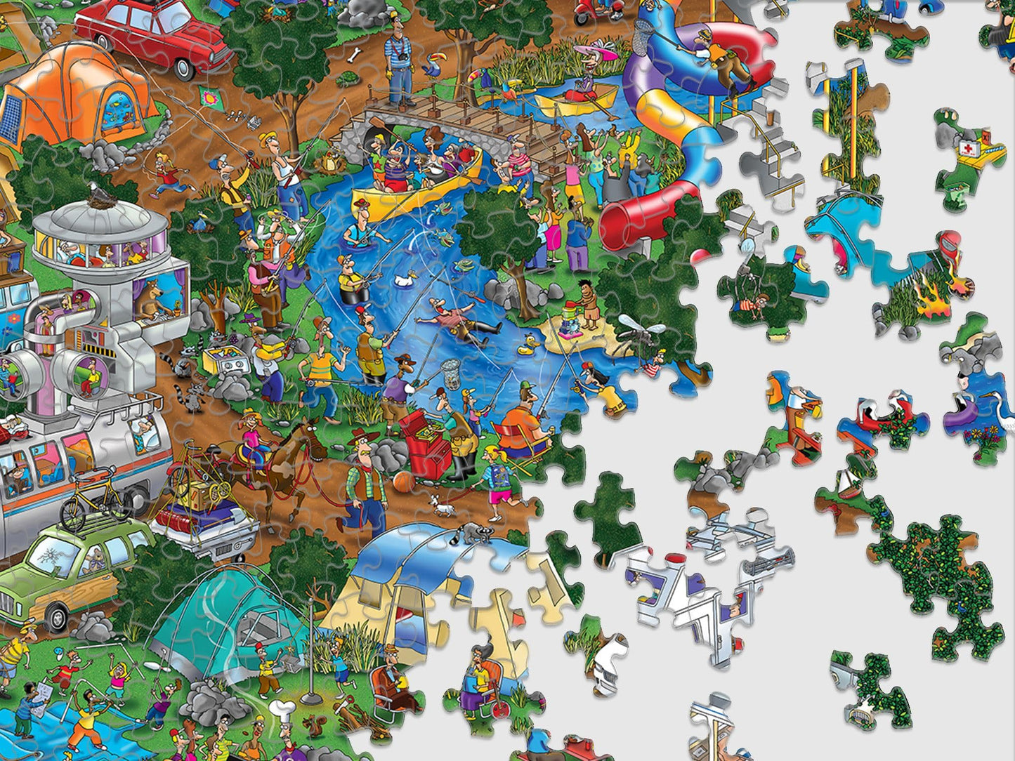 Springbok Camping World 1000 Piece Jigsaw Puzzle for Adults