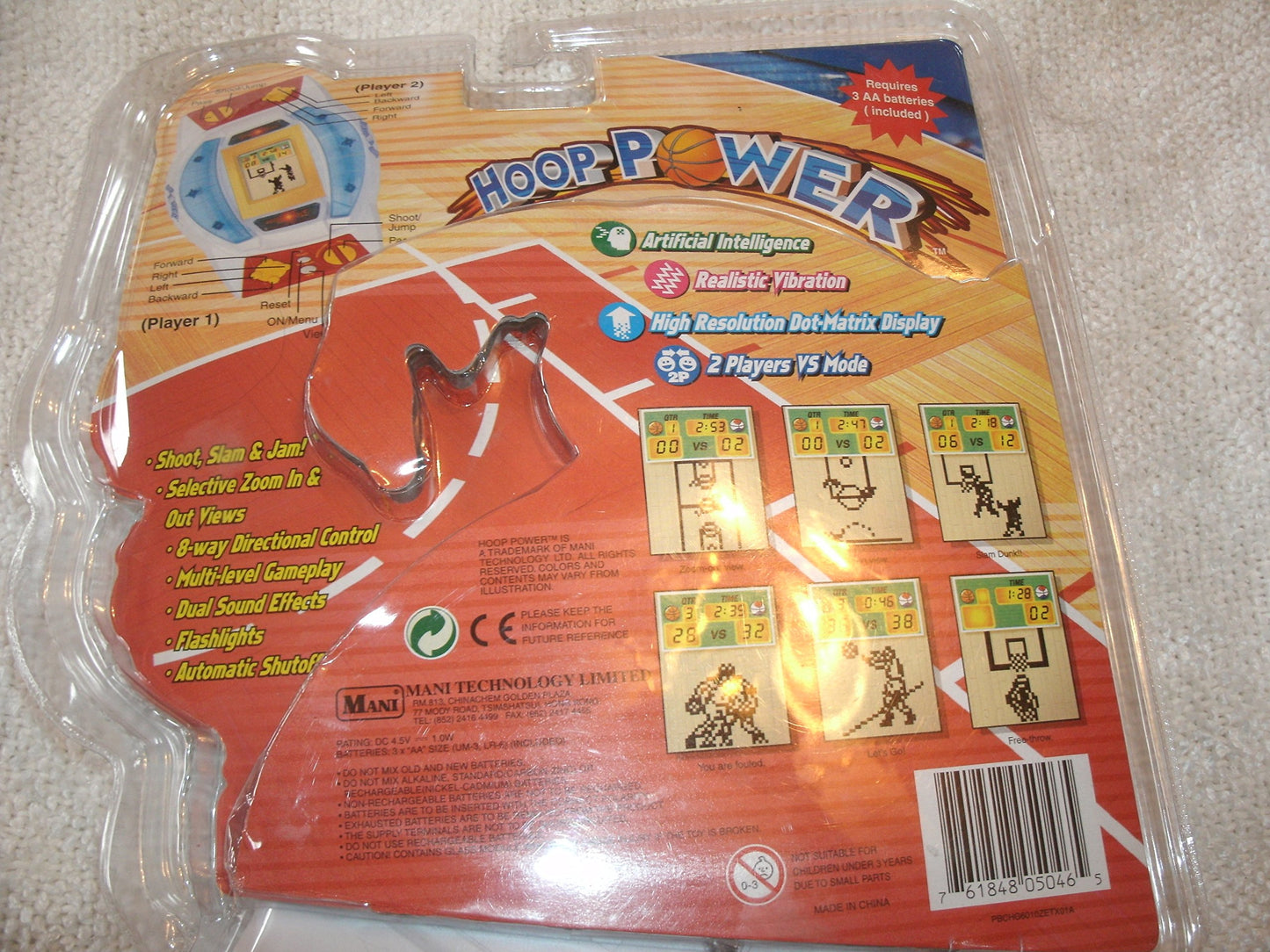 Mani Technology Hoop Power Dot Matrix Handheld Basketball Game