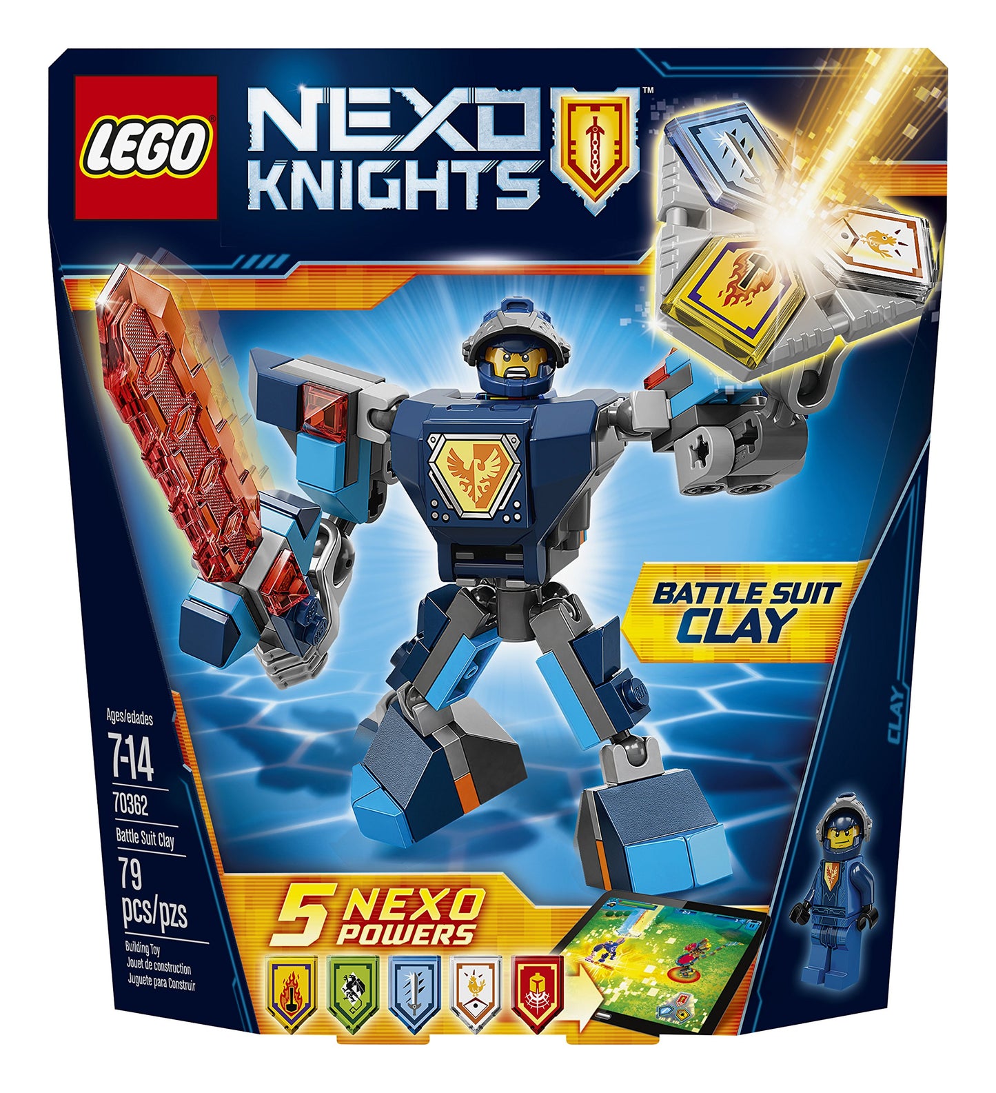 LEGO Nexo Knights Battle Suit Clay 70362 Building Kit (79 Piece)