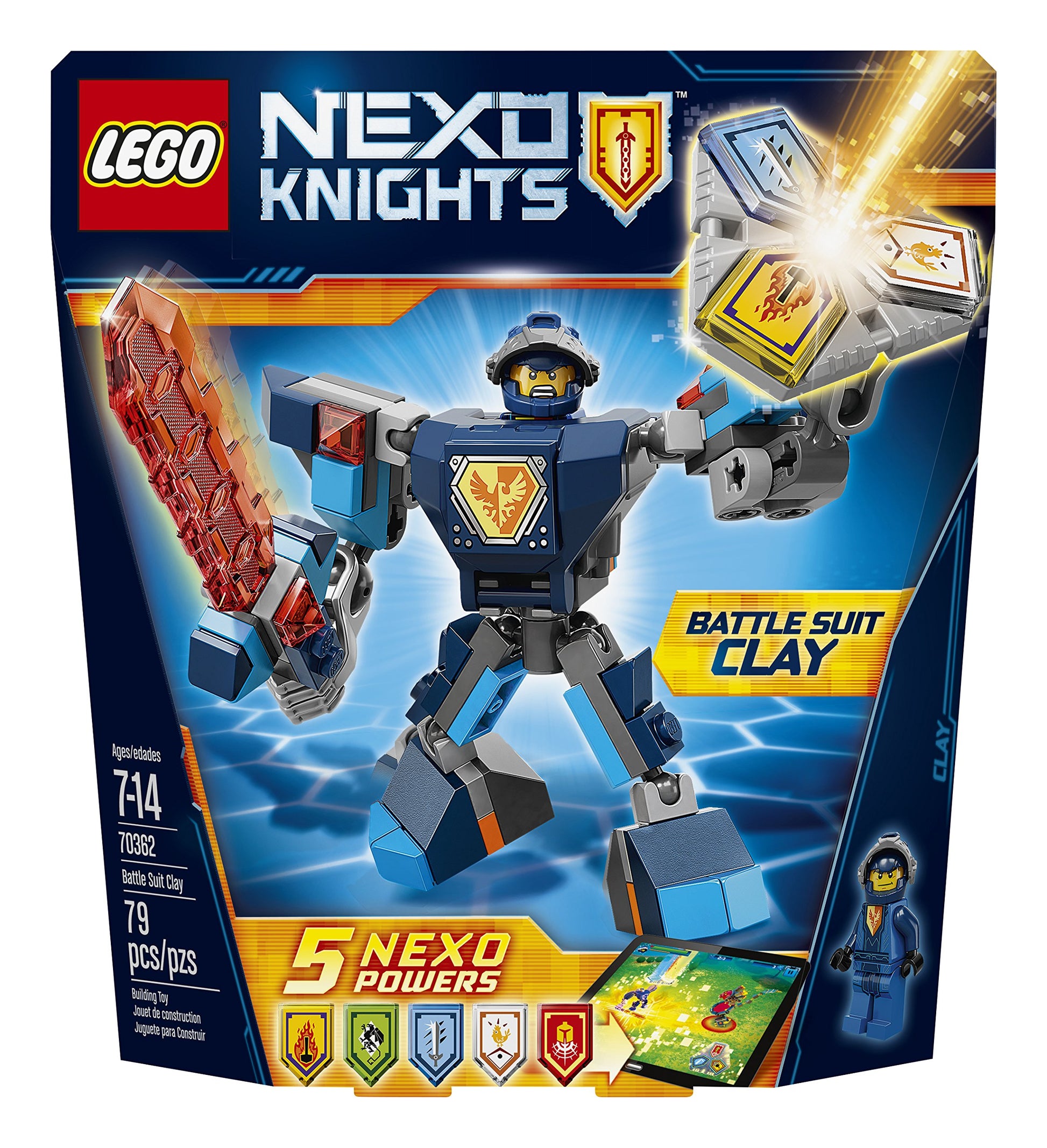 LEGO Nexo Knights Battle Suit Clay 70362 Building Kit (79 Piece)