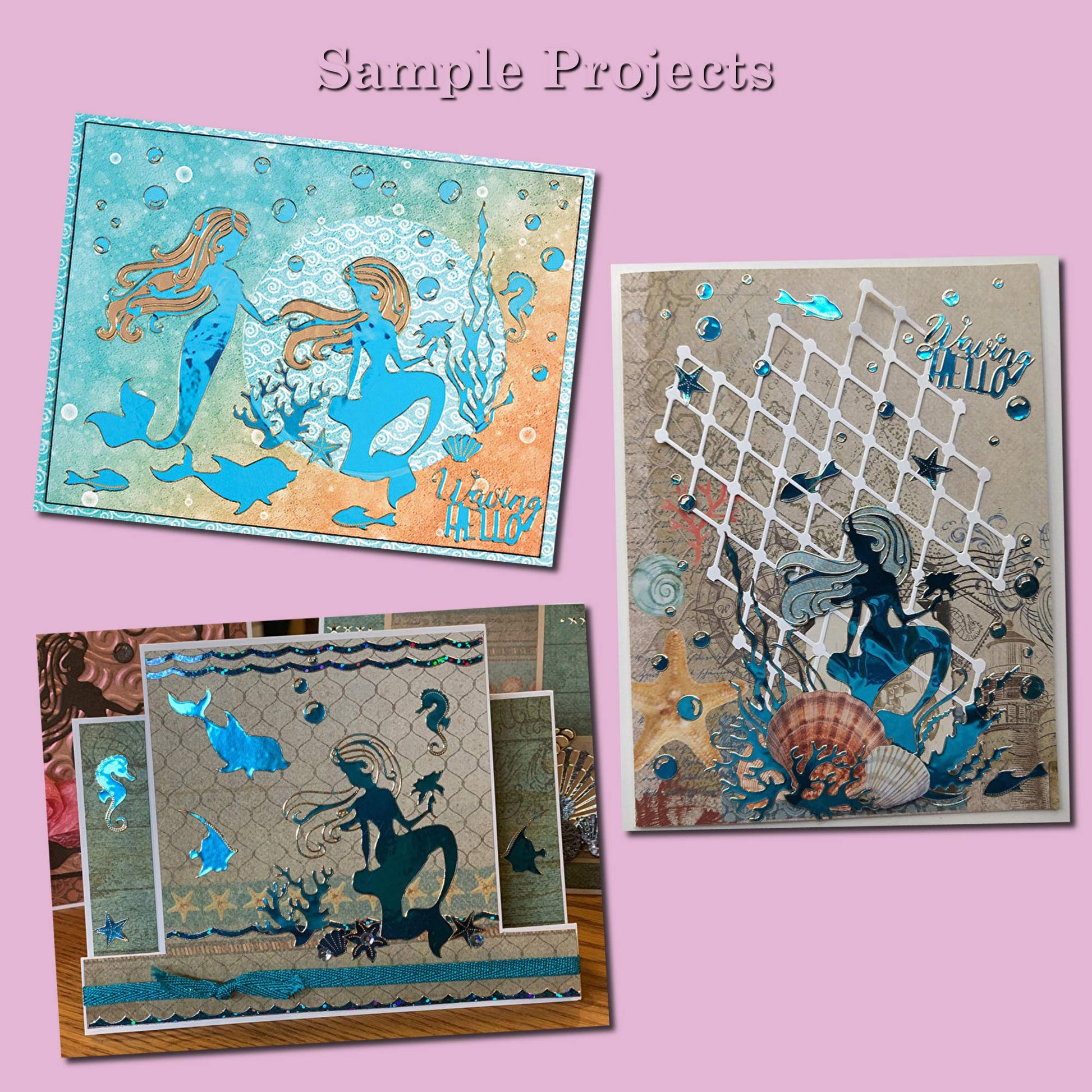 Dazzles Stickers Collection | 560 Mermaids-Themed Embossed Stickers in a Variety of Finishes & Colors for Scrapbooking, Card Making, Crafting