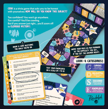 Randolph CDSK | Fun Trivia Party Game for Teens and Adults | Great for Game Nights and Large Groups | Two Player or Team Challenge | 2500+ Trivia