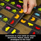 AQUARIUS Space Invaders Dominots Tile Game - Space Invader Themed Tile Game - Family Fun for Kids & Adults - Officially Licensed Space Invaders