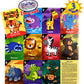 Matty's Toy Stop Deluxe Jumbo Classic Playing Card Games Set (6.75" x 4.75") Featuring Go Fish, Old Maid & Animal Rummy - 3 Pack