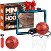 AIRVANIX Mini Basketball Hoop for Kids | Spring-Loaded Rim for Slam Dunks, Extra Backboard Padding | Foldable Indoor Basket Ball Hoops | 2 Over