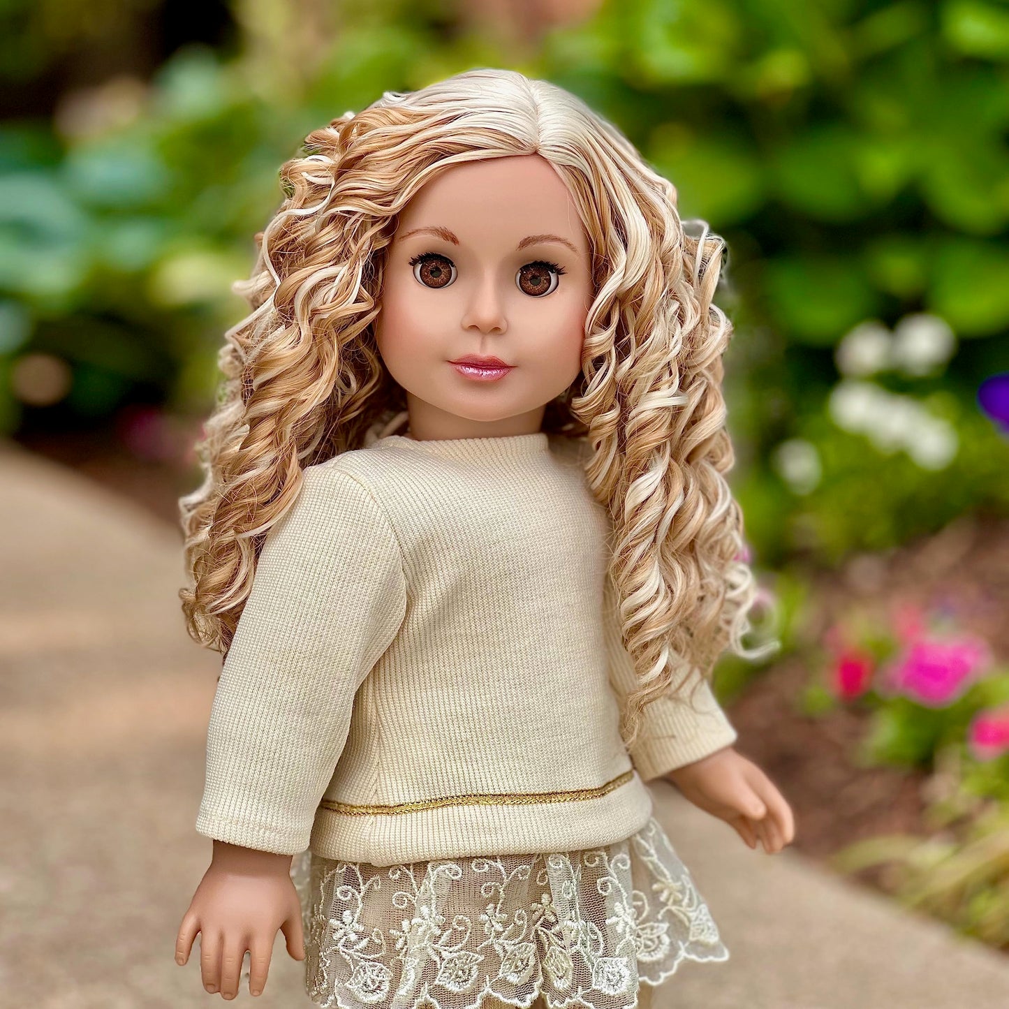 DreamWorld Collections - Romantic Melody - 3 Piece Outfit - Tunic, Leggings and Boots - Clothes Fits 18 Inch Doll (Doll Not Included)