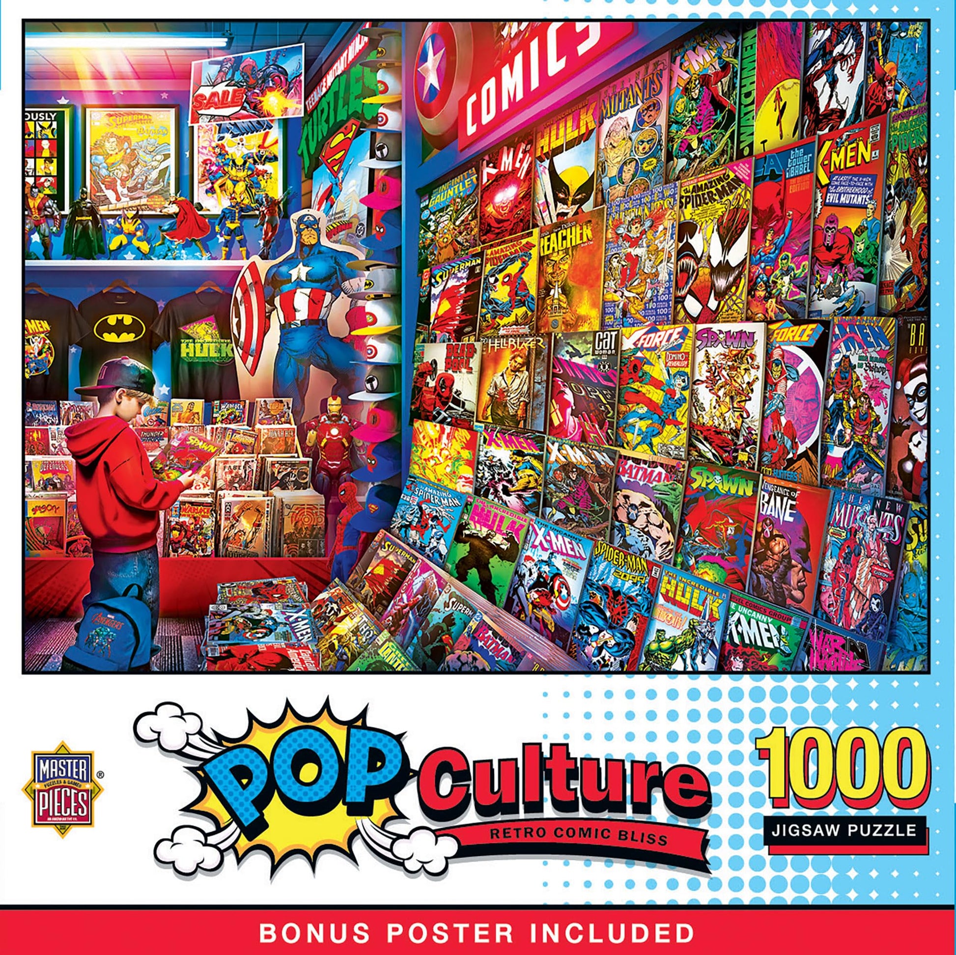MasterPieces 1000 Piece Jigsaw Puzzle for Adults, Family, Or Youth - Retro Comic Bliss - 19.25"x26.75"