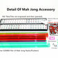 HNDTEK American Mahjong Set - Complete Set with Quilted PU Leather Carrying Bag, Tile Racks with Pushers, 166 Engraved Tiles, Dice, Bettor,