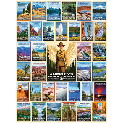 White Mountain 500 Piece Jigsaw Puzzle, National Park Posters