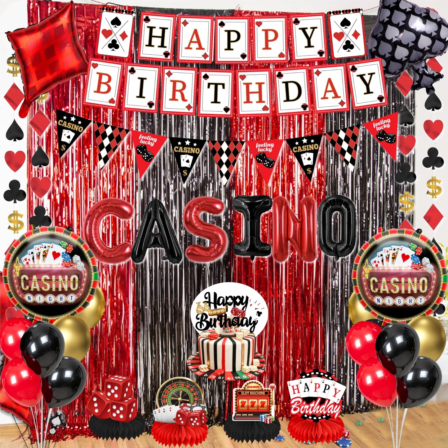 Casino Theme Party Decorations, casino party decorations, Las Vegas birthday Decorations, Casino String Decorations, Casino birthday Honeycomb
