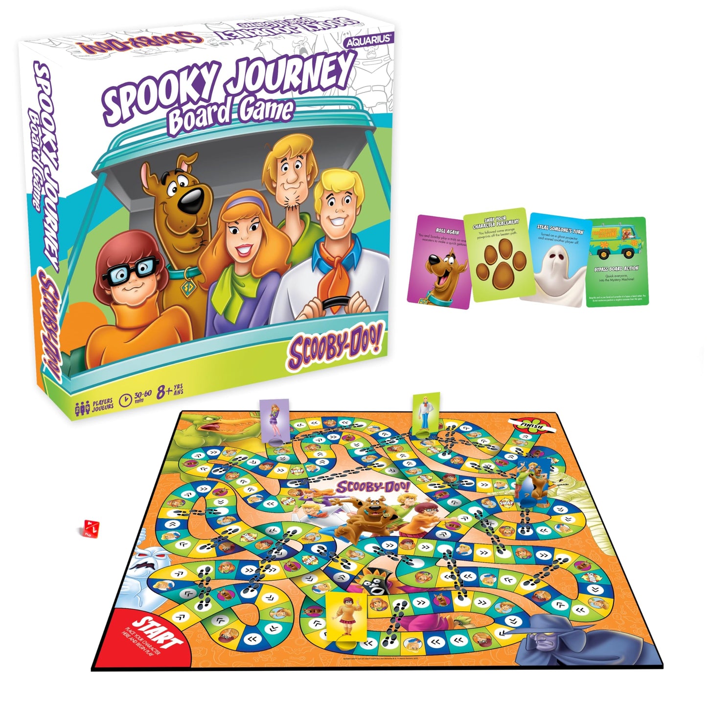 AQUARIUS Scooby-Doo Journey Board Game - Fun for Kids & Adults - Officially Licensed Scooby-Doo Merchandise & Collectibles (97018), Blue, White