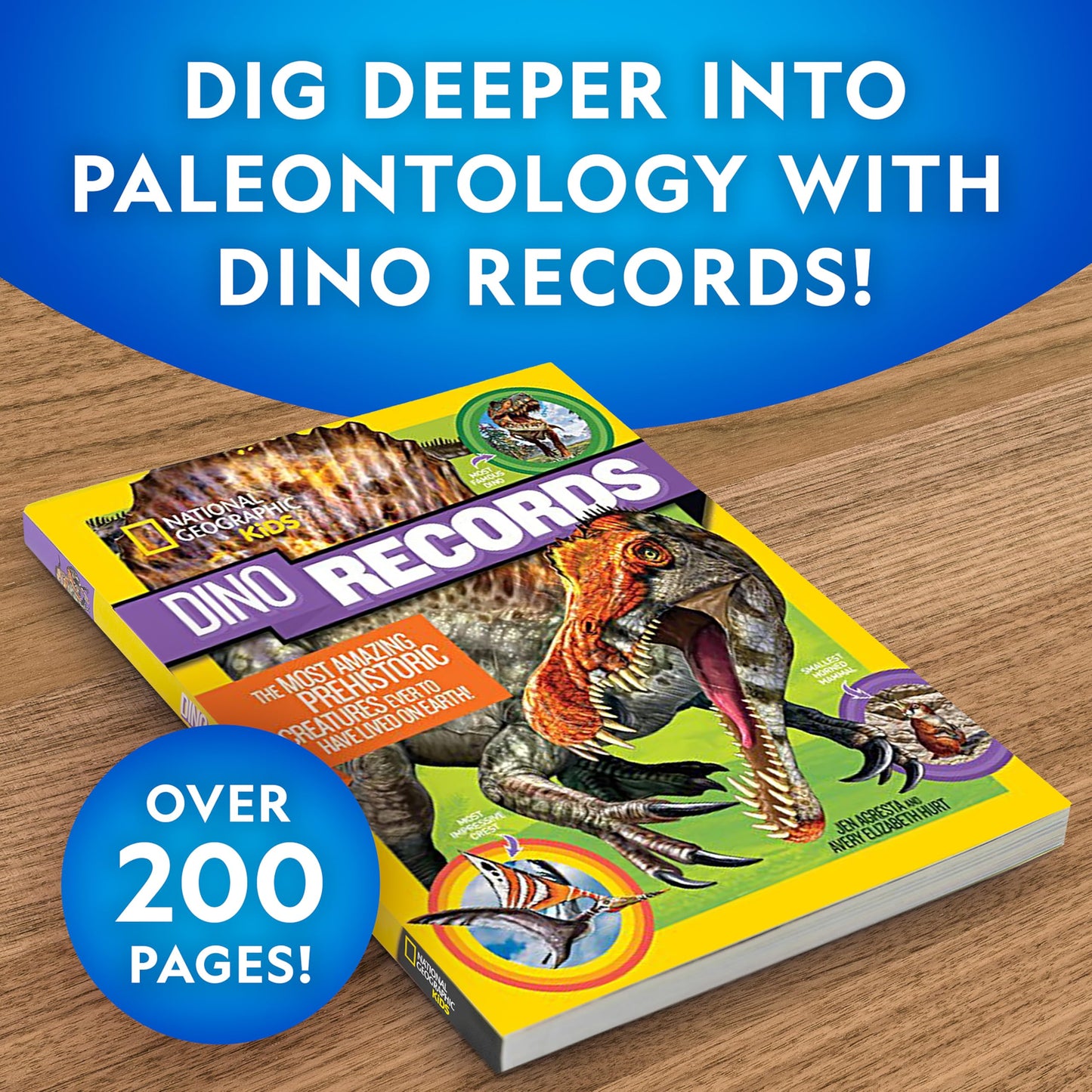 NATIONAL GEOGRAPHIC Dino Fossil Dig Kit & Dinosaur Book for Kids- Excavate a Replica Dinosaur Tooth Fossil and Study Paleontology with a Full-Color