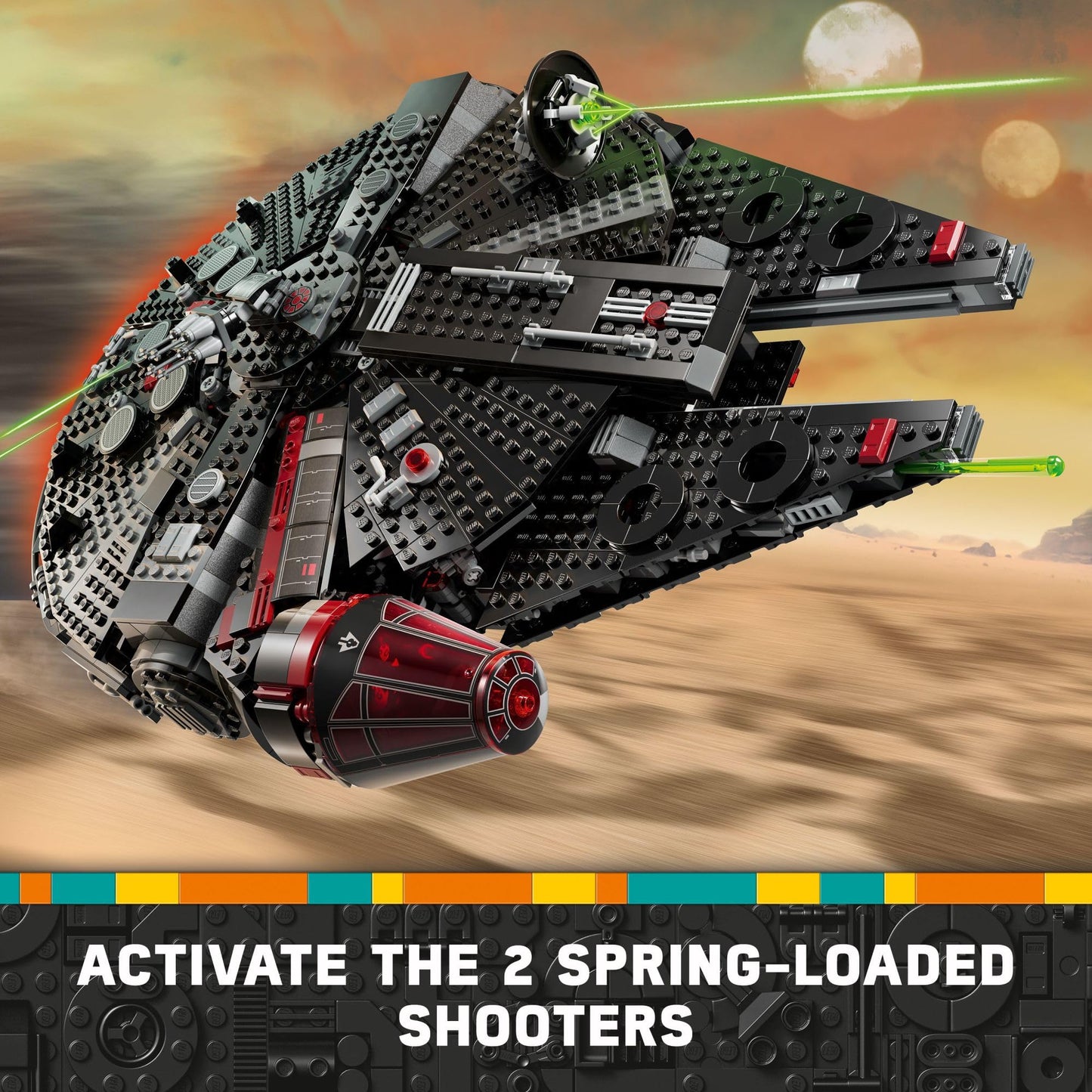 LEGO Star Wars The Dark Falcon Buildable Starship - Star Wars Toy Set for Boys and Girls - Collectible Millenium Falcon Toy with 6 Minifigures -