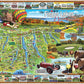 White Mountain 1000 Piece Jigsaw Puzzle New York Wine Map, Finger Lakes