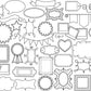 Frame Fun Design - Square Tablecloth 60”X60” - Interactive Coloring Tablecloth for Kids - Poly/Cotton Fabric - Washable and Reusable - DIY Coloring