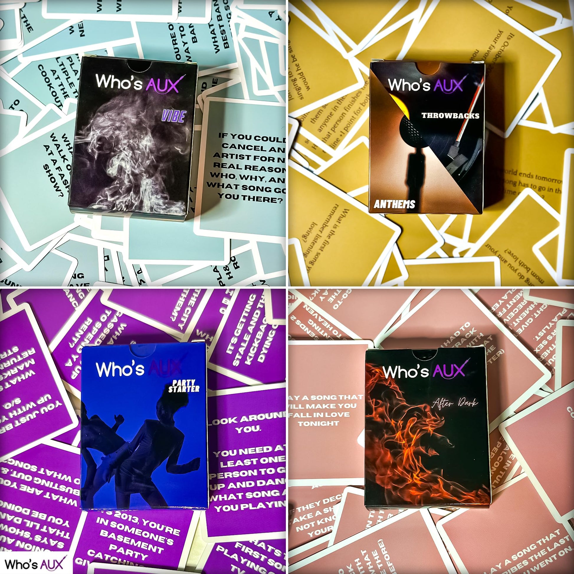Who's AUX Vol.1 - Music Discovery Card Game - Music Games & Music Gifts - Adult Games for Game Night - A Great Gift for Music Lovers