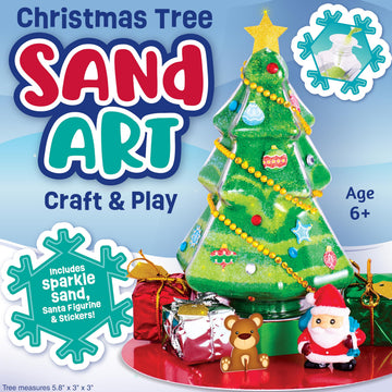 Creativity for Kids Sand Art Christmas Tree Kit | Layer, Design & Create Your Own Sparkly Tree | DIY Screen Free Summer Arts & Crafts for Kids