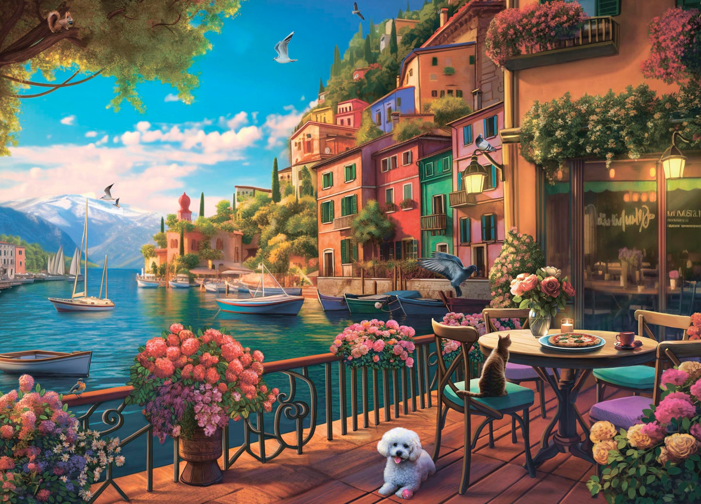 Ceaco - Sunset on Lake Como - 1000 Piece Jigsaw Puzzle