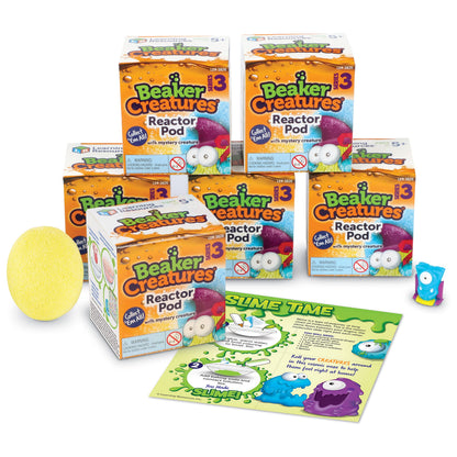 Learning Resources Beaker Creatures Series 3 - 6-Pack of Pods, Ages 5+ Science Exploration Toys, STEM Toys for Kids, Homeschool Must Haves, Science