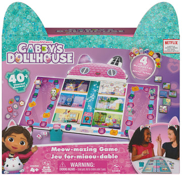 Gabby and the Magic House - Gabby Dollhouse - Board Game for Meow-Dable - Board Game to Decorate the Magic House - Headbands and Charms - Children's