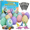 Blue Marble Easter Egg Dig Kit with Gems and Glow in the Dark Dinosaurs