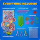 Blue Marble Ultimate Diamond Painting Kit for Kids - 6 Craft Activities with 1500+ Gems, Make 3 Window Art Pieces & 3 Keychains, Includes Applicator
