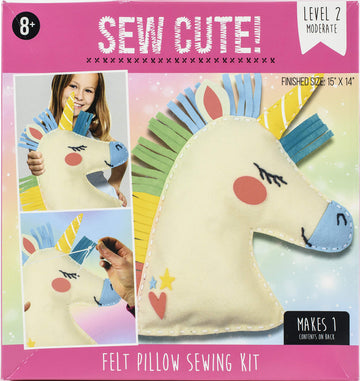 American Crafts Colorbok Sew Cute! Felt Pillow Kit-Unicorn
