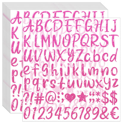 1620Pcs Letter Stickers 20 Sheets Alphabet Stickers Vinyl 1 Inch Stick on Letters Glitter Self-Adhesive Waterproof ABC Number Stickers Graduation Cap