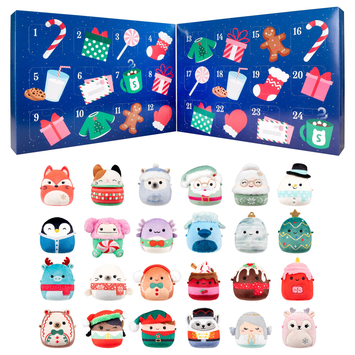 Squishmallows Original 24-Day Micromallows Holiday Plush Advent Calendar