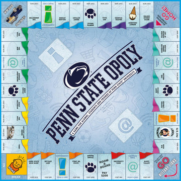 Late for the Sky Penn Stateopoly Board Game - Campus Property Trading Family Strategy Game for Adults & Kids, Alumni Gift, 2-6 Players, College